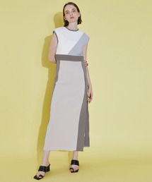 CITY TOKYO | 【手洗い可能】【サマーニット】カラーブロッキングニットワンピース(ワンピース)