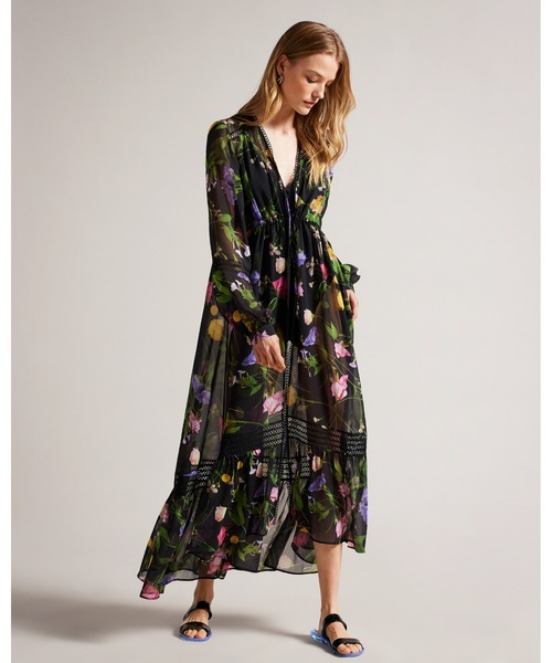 Ted Baker（テッドベーカー）の「JELLINA フラワープリント ジェリー サンダル（サンダル・レディース・ブラック・38/39/36/37）」の7枚目の写真