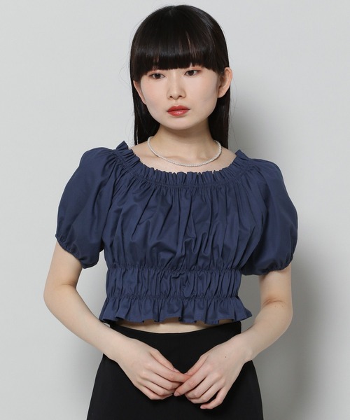 ALAND(エーランド)の「3.3 Field Trip/2WAYショートブラウス(2WAY) 2903738(シャツ/ブラウス・レディース・ネイビー/ピンク/ホワイト・FREE)」の7枚目の写真