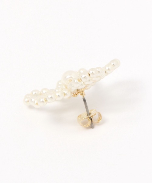 Heather（ヘザー）の「フラワービーズピアス　199445（ピアス（両耳用）・レディース・ホワイト/クリア・ONE SIZE）」の4枚目の写真