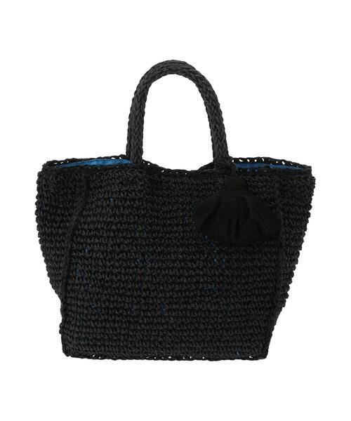 Te chichi（テチチ）の「タッセル付ペーパートートバッグ（ハンドバッグ・レディース・ブラック/キャメル・ﾌﾘ-）」の3枚目の写真