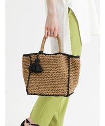 Te chichi | タッセル付ペーパートートバッグ(ハンドバッグ)