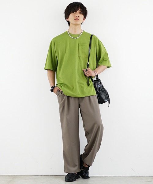 MinoriTY（マイノリティ）の「【MinoriTY】不思議色カラーTシャツ 半袖Tシャツ メンズ（Tシャツ/カットソー・メンズ・ブルー/パープル/ピンク/イエロー/グリーン/ブラウン/グレー・L/M/S）」の15枚目の写真