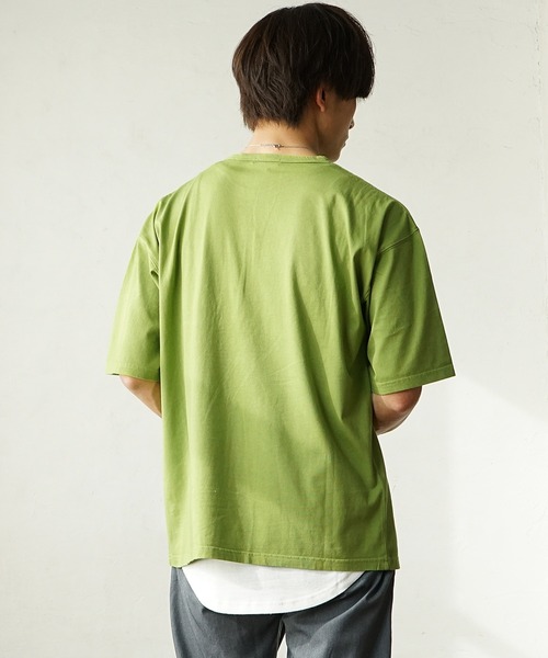 MinoriTY（マイノリティ）の「【MinoriTY】不思議色カラーTシャツ 半袖Tシャツ メンズ（Tシャツ/カットソー・メンズ・ブルー/パープル/ピンク/イエロー/グリーン/ブラウン/グレー・L/M/S）」の12枚目の写真