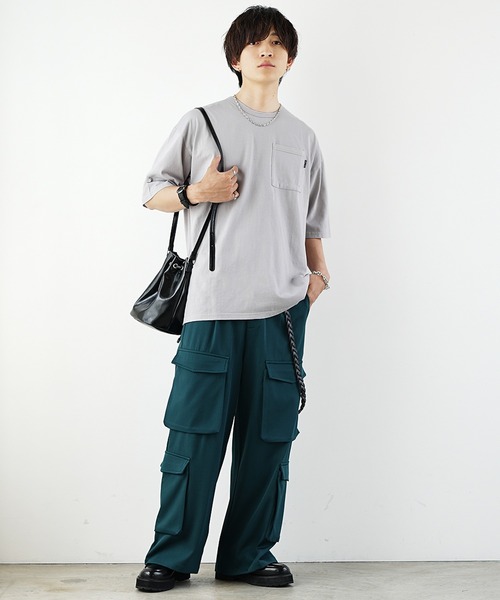 MinoriTY（マイノリティ）の「【MinoriTY】不思議色カラーTシャツ 半袖Tシャツ メンズ（Tシャツ/カットソー・メンズ・ブルー/パープル/ピンク/イエロー/グリーン/ブラウン/グレー・L/M/S）」の19枚目の写真