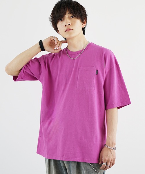 MinoriTY（マイノリティ）の「【MinoriTY】不思議色カラーTシャツ 半袖Tシャツ メンズ（Tシャツ/カットソー・メンズ・ブルー/パープル/ピンク/イエロー/グリーン/ブラウン/グレー・L/M/S）」の22枚目の写真