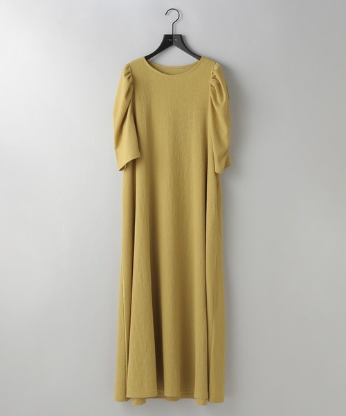 e/rm（イーアールエム）の「【e/rm】テクスチャーカタパフワンピース_5分袖（ワンピース・レディース・ブラック系その他2/ブルー系その他4/イエロー/グリーン系その他4/ホワイト系その他6/オレンジ系その他2・FREE）」の5枚目の写真