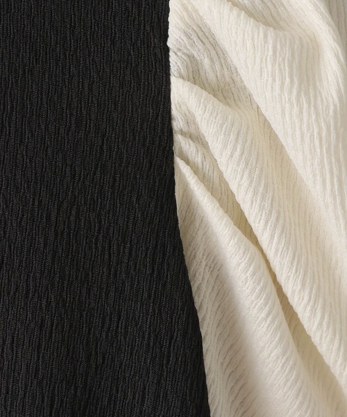 e/rm（イーアールエム）の「【e/rm】テクスチャーカタパフワンピース_5分袖（ワンピース・レディース・ブラック系その他2/ブルー系その他4/イエロー/グリーン系その他4/ホワイト系その他6/オレンジ系その他2・FREE）」の10枚目の写真