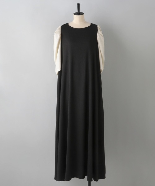 e/rm（イーアールエム）の「【e/rm】テクスチャーカタパフワンピース_5分袖（ワンピース・レディース・ブラック系その他2/ブルー系その他4/イエロー/グリーン系その他4/ホワイト系その他6/オレンジ系その他2・FREE）」の11枚目の写真