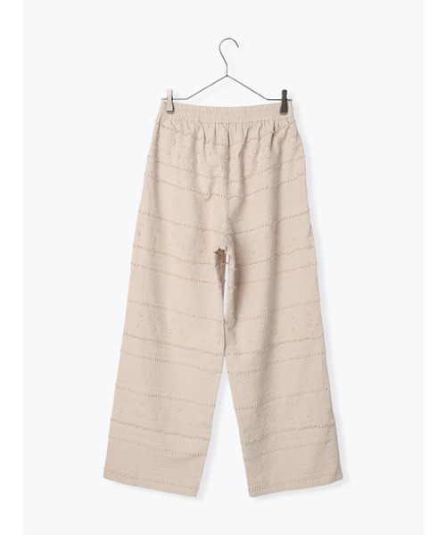 TSUHARU by Samansa Mos2（ツハルバイサマンサモスモス）の「オーバーレースストレートパンツ（その他パンツ・レディース・キナリ/ブラック・F）」の4枚目の写真