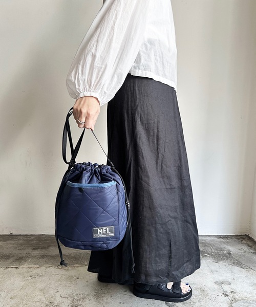 MEI（メイ）の「ST:MEI QUILTING DRAW BAG（ショルダーバッグ・レディース・ネイビー・FREE）」の9枚目の写真