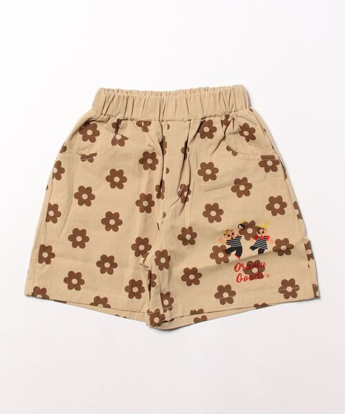 aimoha（アイモハ）の「【aimoha-KIDS-】子供服 可愛い花柄ハーフパンツ (SS)（その他パンツ・キッズ・ダークベージュ/ライトベージュ・80/90/100/110/120/130）」の4枚目の写真