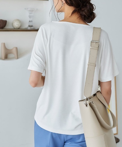 KOBE LETTUCE（コウベレタス）の「[骨格別][UVカット][接触冷感]真夏の制服Tシャツ（Tシャツ/カットソー・レディース・ブラック系2/ブラック系/ホワイト系/ブラック系1/ホワイト系1/ホワイト系2・M3/S1/M1/L2/M2/S2/L3/L1/S3）」の16枚目の写真