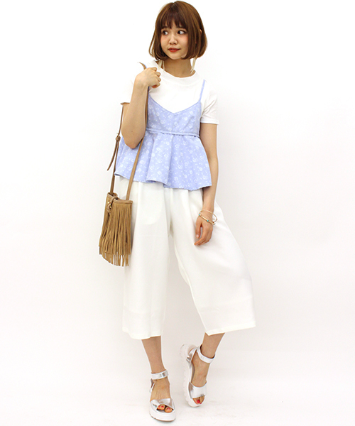 mystic（ミスティック）の「【村田 倫子× mystic LIMITED ITEM】花柄ﾌﾚｱｷｬﾐｿｰﾙ（シャツ/ブラウス・レディース・オフホワイト/ブラック/ブルー・FREE）」の12枚目の写真