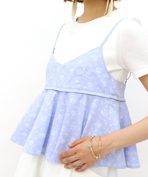 mystic（ミスティック）の「【村田 倫子× mystic LIMITED ITEM】花柄ﾌﾚｱｷｬﾐｿｰﾙ（シャツ/ブラウス・レディース・オフホワイト/ブラック/ブルー・FREE）」の11枚目の写真