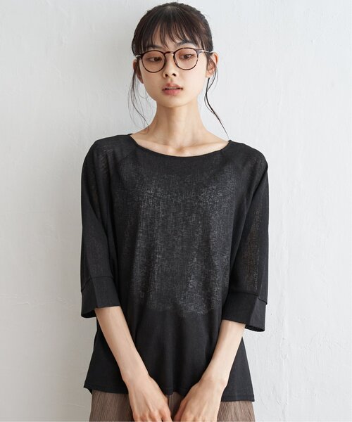 LBC（エルビーシー）の「シアーラグランプルオーバー（Tシャツ/カットソー・レディース・ブラック/オフホワイト/ライム・M）」の17枚目の写真