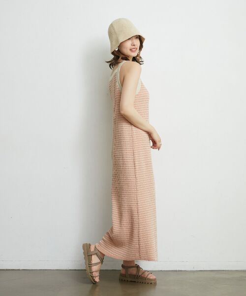 RETRO GIRL（レトロガール）の「ワッフルニットキャミOP（ワンピース・レディース・オレンジ/ブラウン/ブルー・FREE）」の11枚目の写真