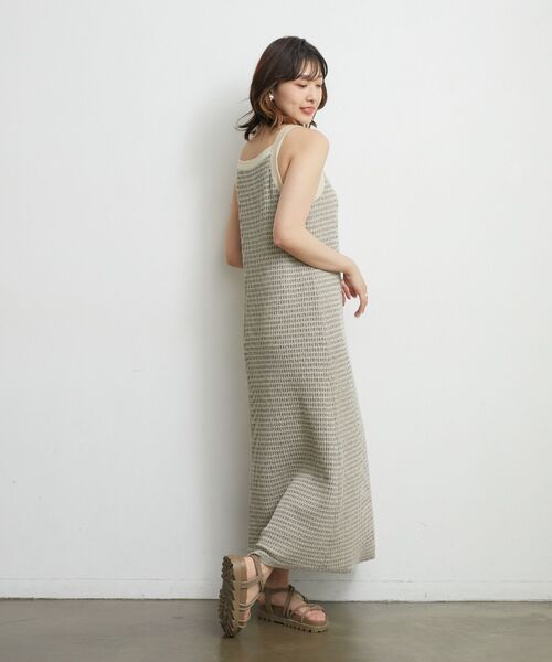 RETRO GIRL（レトロガール）の「ワッフルニットキャミOP（ワンピース・レディース・オレンジ/ブラウン/ブルー・FREE）」の12枚目の写真