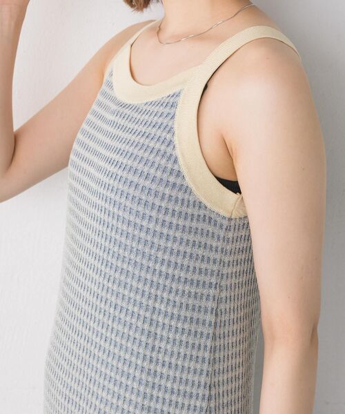 RETRO GIRL（レトロガール）の「ワッフルニットキャミOP（ワンピース・レディース・オレンジ/ブラウン/ブルー・FREE）」の14枚目の写真