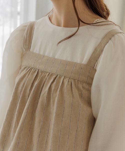 flower（フラワー）の「フェミニンバルーントップ（Tシャツ/カットソー・レディース・アイボリー/ブラウン・FREE）」の14枚目の写真