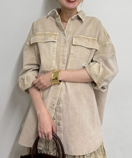 Loungedress ダメージデニムシャツ　中古品 Loungedress ラウンジドレス ダメージデニムシャツ｜Yahoo