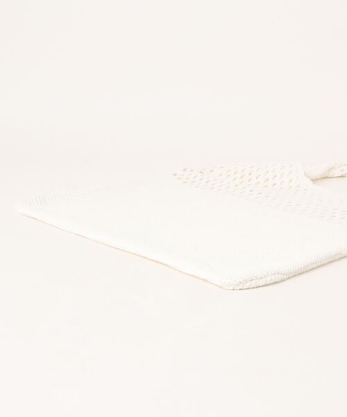 REAL CUBE（リアルキューブ）の「メッシュニットトートバッグ（トートバッグ・レディース・ブラック/オフホワイト/ベージュ・FREE）」の4枚目の写真