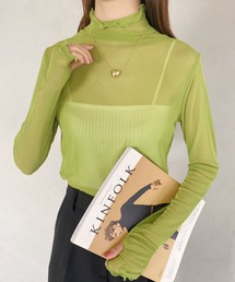 MYMOOD. | フィンガーホール メロウハイネックシアートップス(その他トップス)