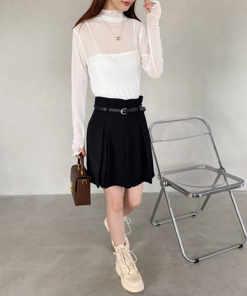 MYMOOD.(マイムード)の「フィンガーホール メロウハイネックシアートップス(その他トップス・レディース・グレー/グリーン/アイボリー/ブラック/ホワイト/ピンク・FREE)」の19枚目の写真