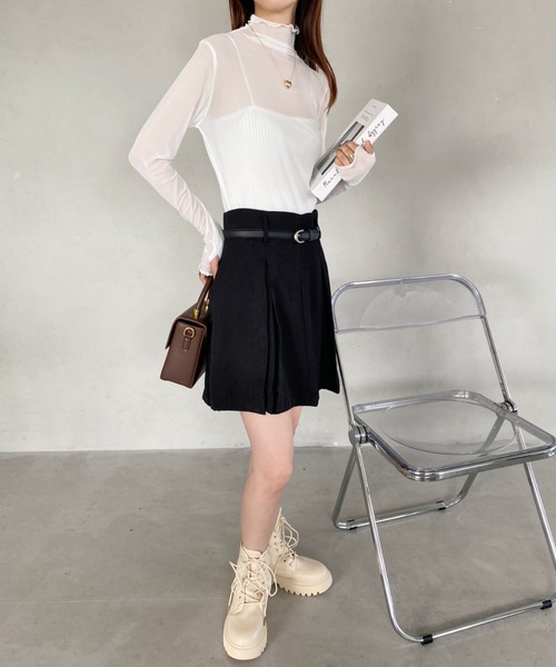 MYMOOD.(マイムード)の「フィンガーホール メロウハイネックシアートップス(その他トップス・レディース・グレー/グリーン/アイボリー/ブラック/ホワイト/ピンク・FREE)」の20枚目の写真