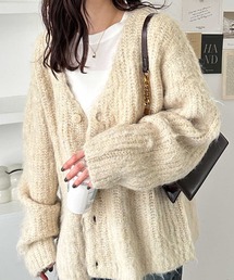 ベージュ Vネック カーディガン BACK NUMBER ベージュ Vネック カーディガン X-LARGE - メルカリ