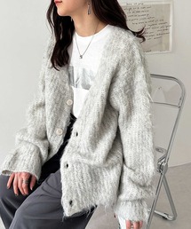 GeeRA | 【新色追加】ミックスシャギーＶネックカーディガン(カーディガン/ボレロ)