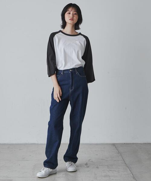 THE STANDARD（ザスタンダード）の「WEGO/ラグランプルオーバー（Tシャツ/カットソー・メンズ・ホワイト/ブラック系その他/ブラック・MEDIUM/LARGE）」の7枚目の写真