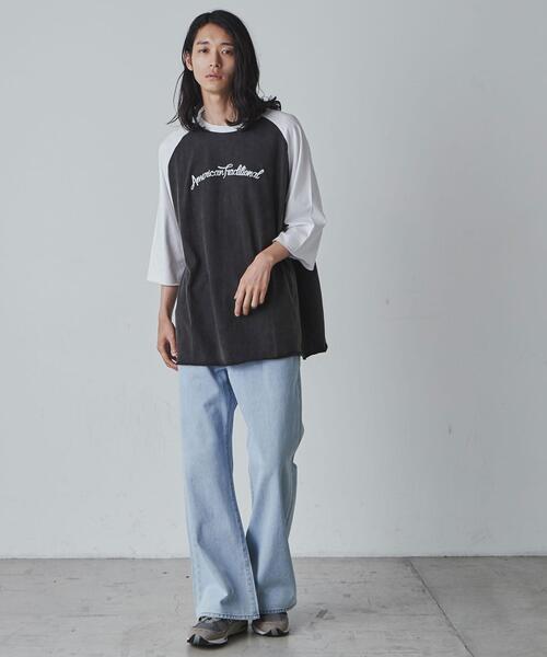 THE STANDARD（ザスタンダード）の「WEGO/ラグランプルオーバー（Tシャツ/カットソー・メンズ・ホワイト/ブラック系その他/ブラック・MEDIUM/LARGE）」の10枚目の写真