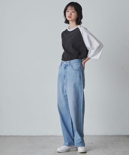 THE STANDARD（ザスタンダード）の「WEGO/ラグランプルオーバー（Tシャツ/カットソー・メンズ・ホワイト/ブラック系その他/ブラック・MEDIUM/LARGE）」の9枚目の写真