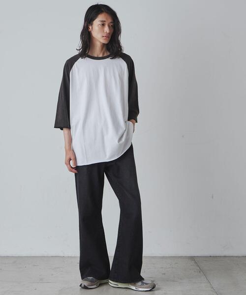 THE STANDARD（ザスタンダード）の「WEGO/ラグランプルオーバー（Tシャツ/カットソー・メンズ・ホワイト/ブラック系その他/ブラック・MEDIUM/LARGE）」の19枚目の写真