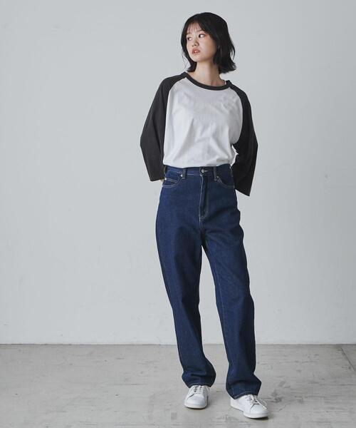 THE STANDARD（ザスタンダード）の「WEGO/ラグランプルオーバー（Tシャツ/カットソー・メンズ・ホワイト/ブラック系その他/ブラック・MEDIUM/LARGE）」の22枚目の写真