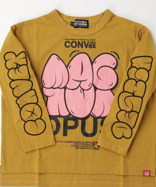 CONVEX(コンベックス)の「グラフィティ/ロングワイドTシャツ(Tシャツ/カットソー・キッズ・ブラック/オフホワイト/ベージュ/グレー・120cm/150cm/130cm/160cm/140cm)」の6枚目の写真