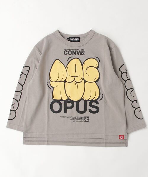 CONVEX(コンベックス)の「グラフィティ/ロングワイドTシャツ(Tシャツ/カットソー・キッズ・ブラック/オフホワイト/ベージュ/グレー・120cm/150cm/130cm/160cm/140cm)」の7枚目の写真