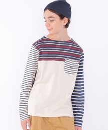 SHIPS（シップス）の「SHIPS KIDS:145～160cm / オーガニック コットン ボーダー カットソー（Tシャツ/カットソー・キッズ）」