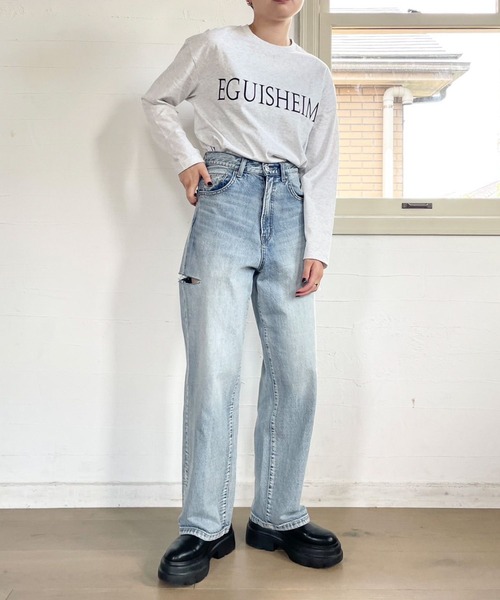 LOWRYS FARM（ローリーズファーム）の「プリントロゴＴＬＳ  970637（Tシャツ/カットソー・レディース・ホワイト系その他2/その他1/グレー/ホワイト・FREE）」の7枚目の写真