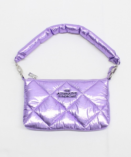 RNA(アールエヌエー)の「E4943 メタリックパディングBAG(ショルダーバッグ・レディース・シルバー/ライトグリーン/ラベンダー・FREE)」の1枚目の写真