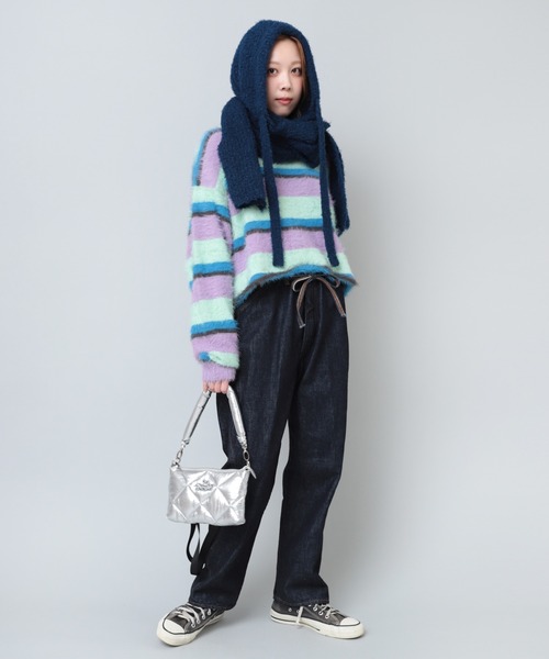 RNA(アールエヌエー)の「E4943 メタリックパディングBAG(ショルダーバッグ・レディース・シルバー/ライトグリーン/ラベンダー・FREE)」の12枚目の写真