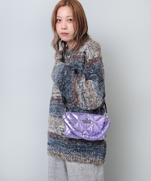 RNA(アールエヌエー)の「E4943 メタリックパディングBAG(ショルダーバッグ・レディース・シルバー/ライトグリーン/ラベンダー・FREE)」の11枚目の写真