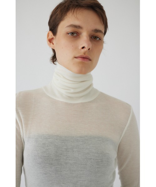 RIM.ARK(リムアーク)の「Standard turtleneck cut tops(Tシャツ/カットソー・レディース・ダークネイビー/ライトグリーン/ライトブルー/マジェンタ/ホワイト・FREE)」の6枚目の写真