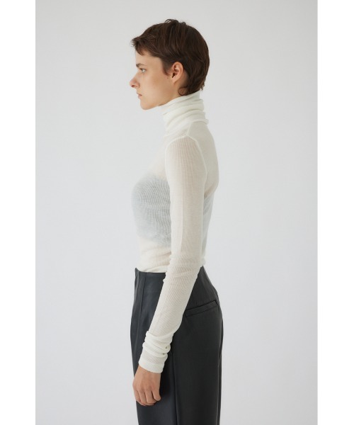 RIM.ARK(リムアーク)の「Standard turtleneck cut tops(Tシャツ/カットソー・レディース・ダークネイビー/ライトグリーン/ライトブルー/マジェンタ/ホワイト・FREE)」の8枚目の写真