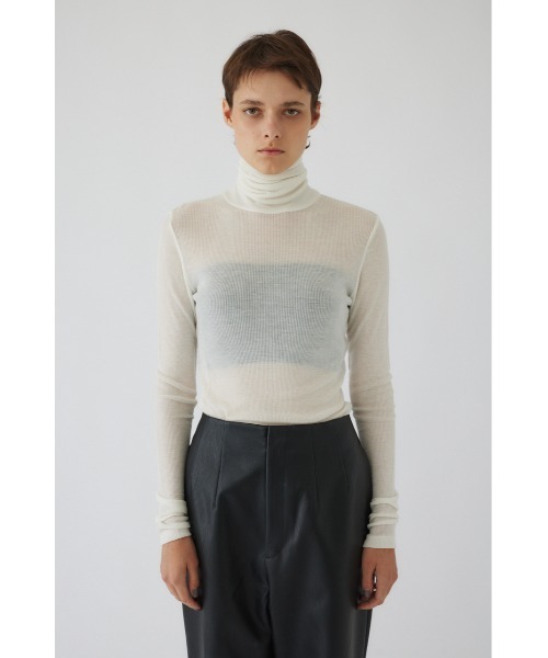RIM.ARK(リムアーク)の「Standard turtleneck cut tops(Tシャツ/カットソー・レディース・ダークネイビー/ライトグリーン/ライトブルー/マジェンタ/ホワイト・FREE)」の12枚目の写真