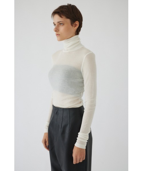 RIM.ARK(リムアーク)の「Standard turtleneck cut tops(Tシャツ/カットソー・レディース・ダークネイビー/ライトグリーン/ライトブルー/マジェンタ/ホワイト・FREE)」の14枚目の写真