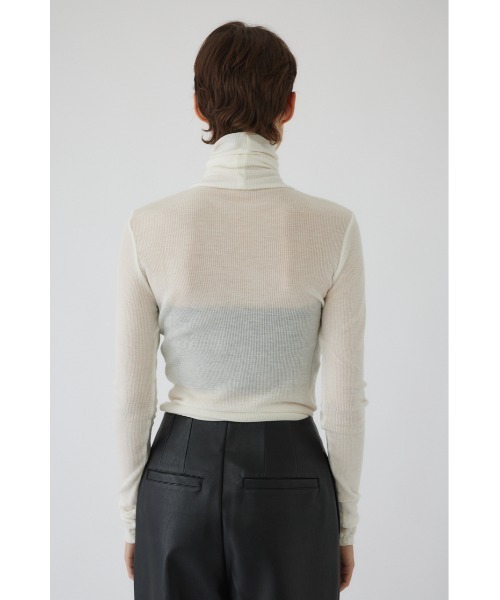RIM.ARK(リムアーク)の「Standard turtleneck cut tops(Tシャツ/カットソー・レディース・ダークネイビー/ライトグリーン/ライトブルー/マジェンタ/ホワイト・FREE)」の15枚目の写真