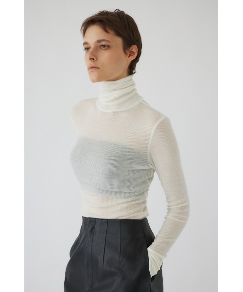 RIM.ARK(リムアーク)の「Standard turtleneck cut tops(Tシャツ/カットソー・レディース・ダークネイビー/ライトグリーン/ライトブルー/マジェンタ/ホワイト・FREE)」の18枚目の写真