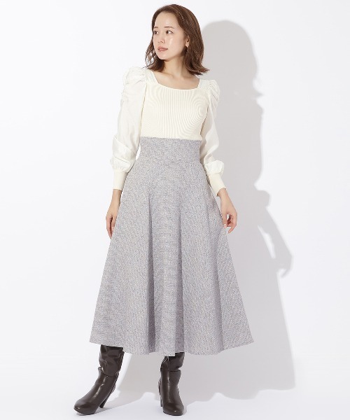 新品　タグ付き　And Couture MIXカラーツィードスカート　38 セール】MIXカラーツィードスカート（スカート）｜AND COUTURE